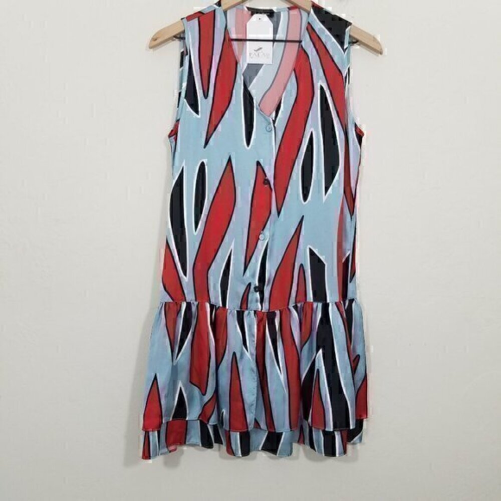 NWT Lobo Rosa Sleeveless Button Mini Dress Size M